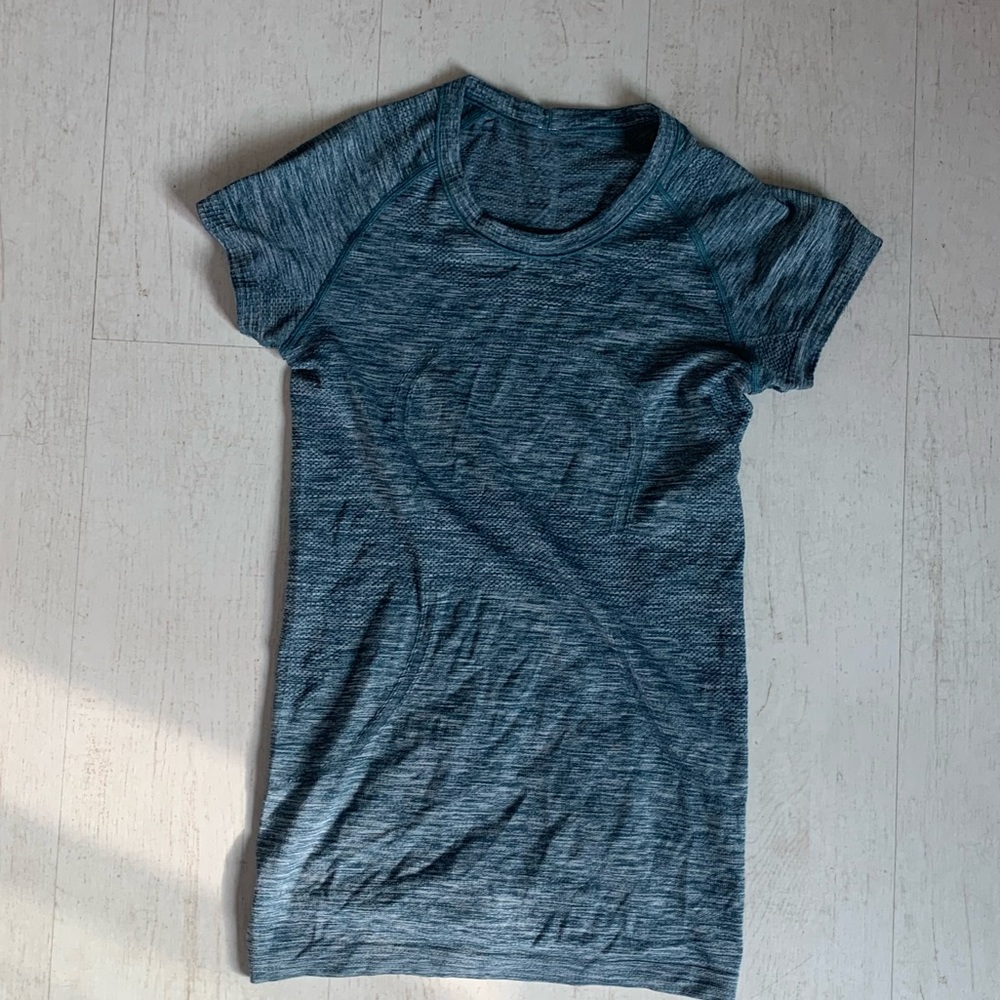 Blue swiftly tech short sleeve shirt